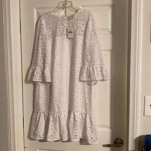 Kate Spade lace flounce shift dress size 14 new